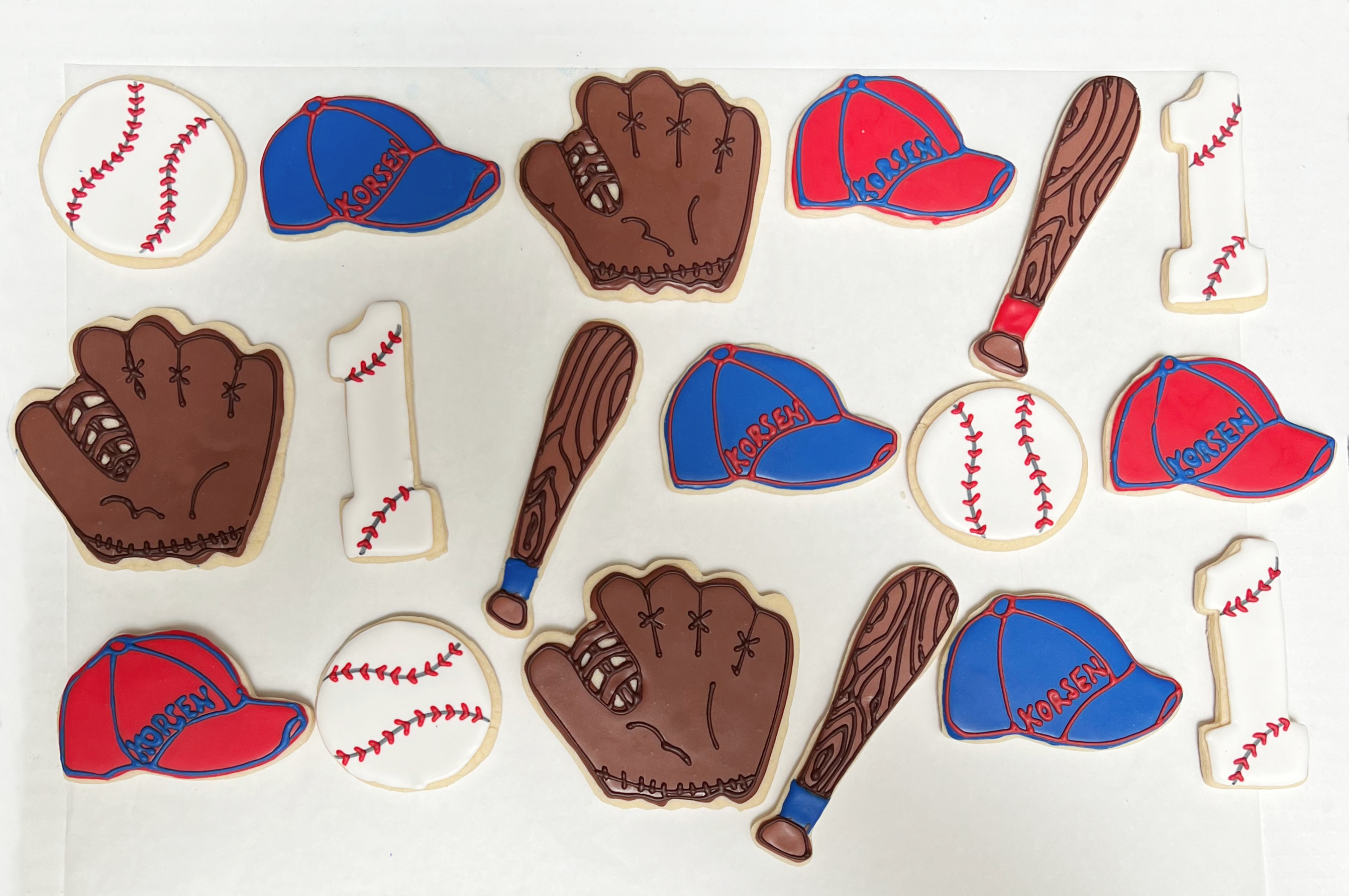 baseball themed cookies